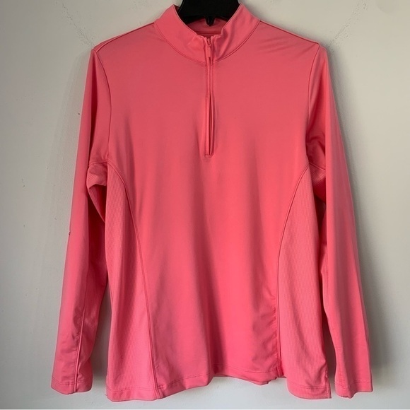 Peter Millar Women’s Golf Sun Protection Long Sleeve Shirt Pink Large - Picture 1 of 11